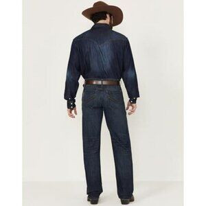 Cinch Men's Grant Mid Rise Relaxed Fit Bootcut Jeans Dark Wash MB30037001